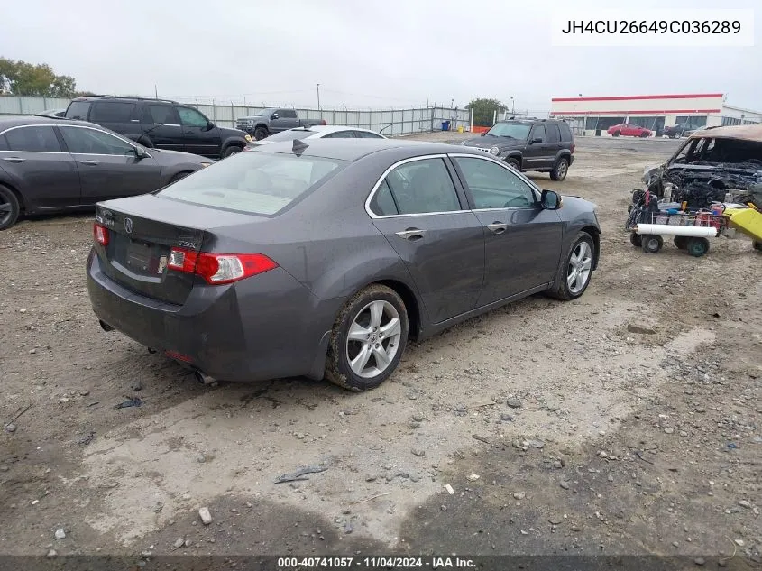 2009 Acura Tsx VIN: JH4CU26649C036289 Lot: 40741057