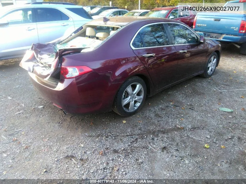 2009 Acura Tsx VIN: JH4CU266X9C027077 Lot: 40779143