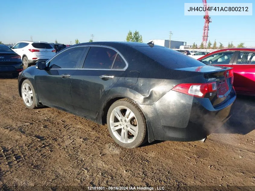 2010 Acura Tsx VIN: JH4CU4F41AC800212 Lot: 12101801