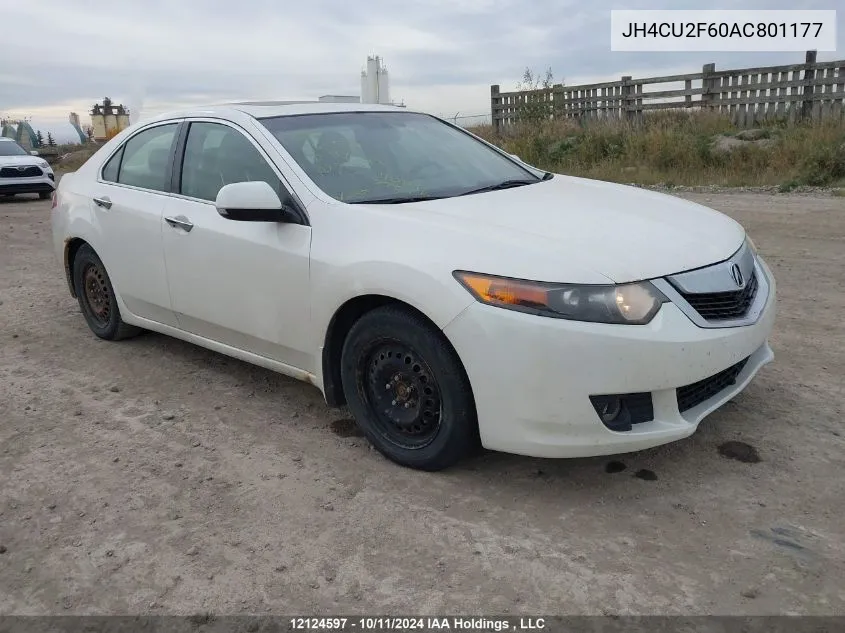 2010 Acura Tsx VIN: JH4CU2F60AC801177 Lot: 12124597