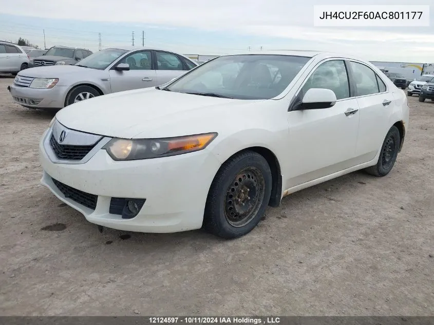 2010 Acura Tsx VIN: JH4CU2F60AC801177 Lot: 12124597