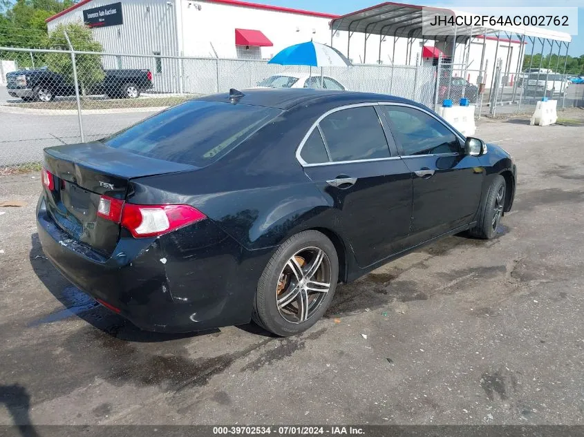 2010 Acura Tsx 2.4 VIN: JH4CU2F64AC002762 Lot: 39702534