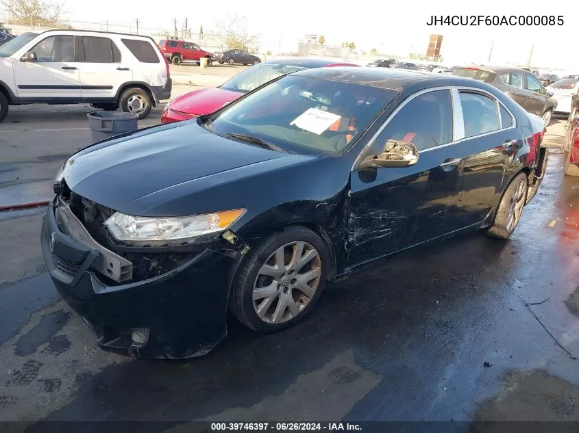 2010 Acura Tsx 2.4 VIN: JH4CU2F60AC000085 Lot: 39746397