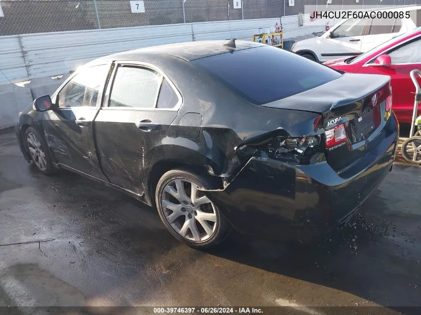 2010 Acura Tsx 2.4 VIN: JH4CU2F60AC000085 Lot: 39746397