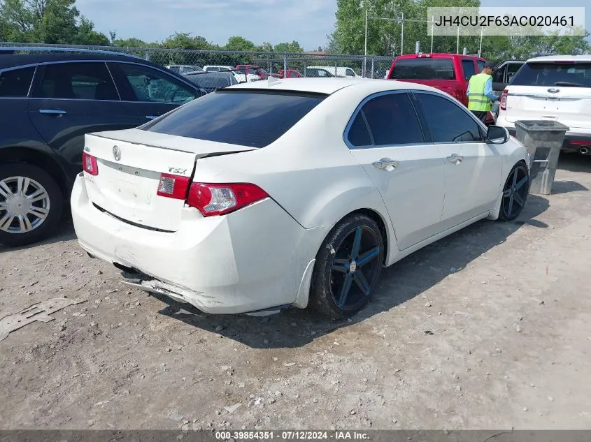 2010 Acura Tsx 2.4 VIN: JH4CU2F63AC020461 Lot: 39854351