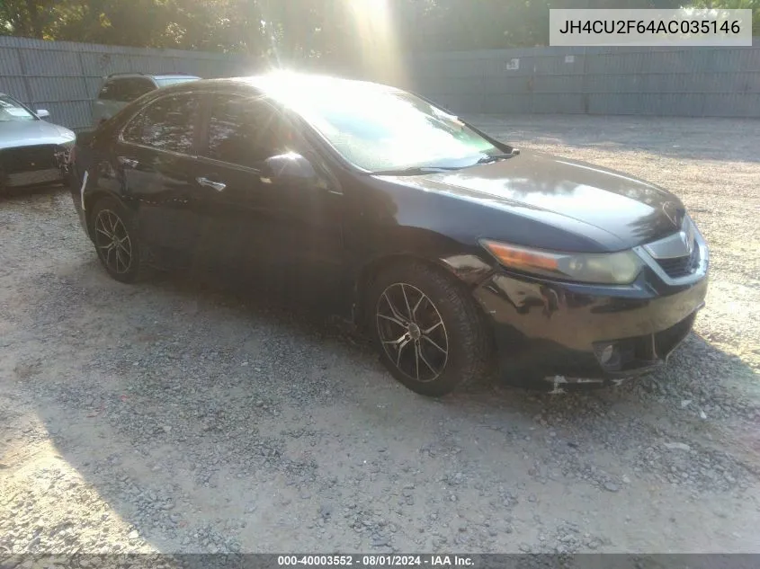 2010 Acura Tsx VIN: JH4CU2F64AC035146 Lot: 40003552