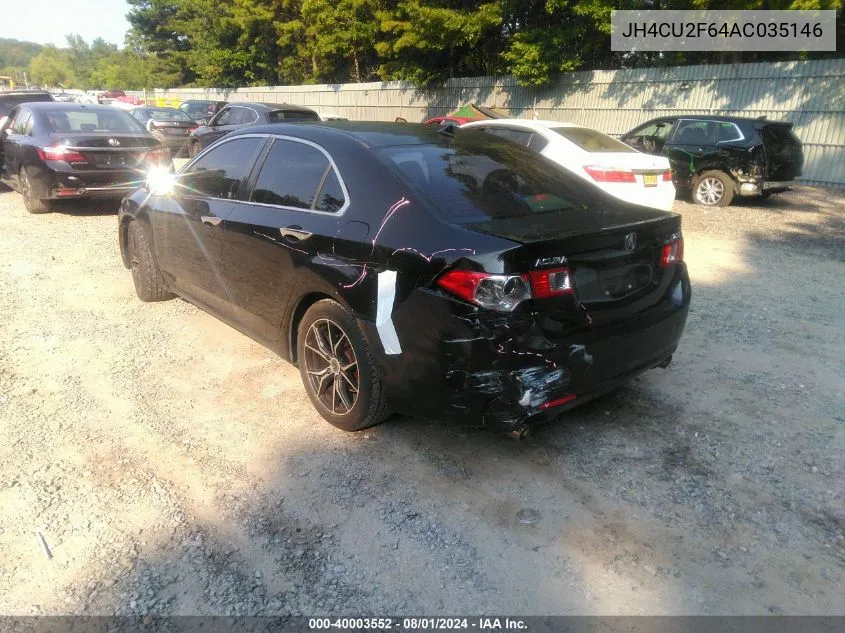 2010 Acura Tsx VIN: JH4CU2F64AC035146 Lot: 40003552