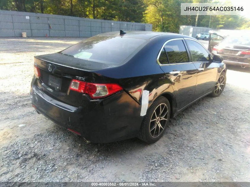 2010 Acura Tsx VIN: JH4CU2F64AC035146 Lot: 40003552