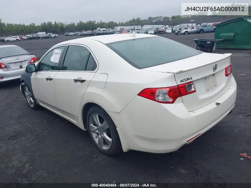 2010 Acura Tsx 2.4 VIN: JH4CU2F65AC000812 Lot: 40040484