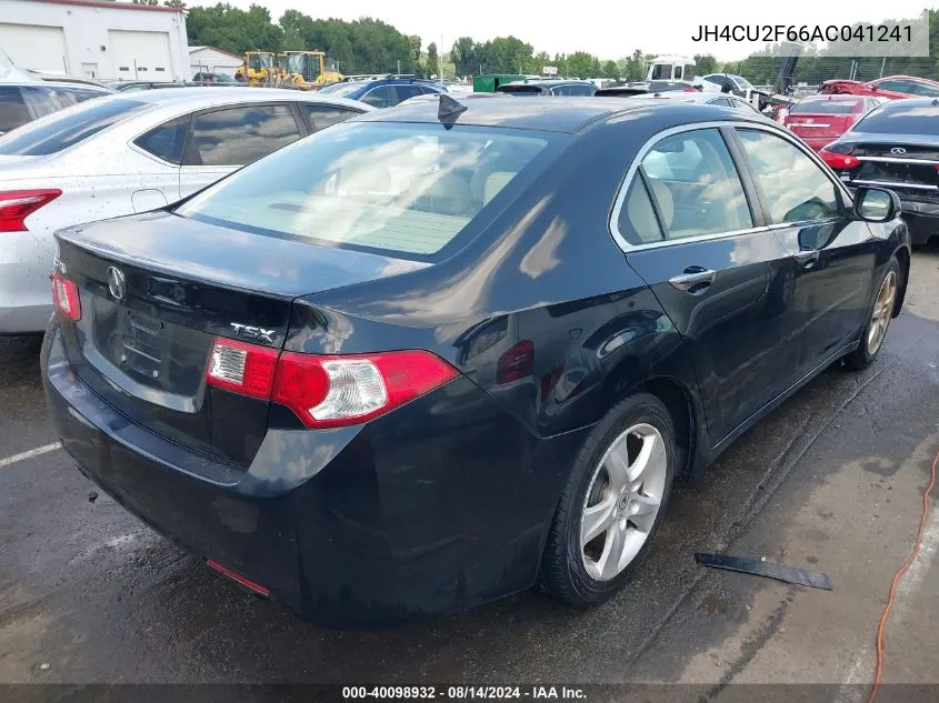 2010 Acura Tsx 2.4 VIN: JH4CU2F66AC041241 Lot: 40098932