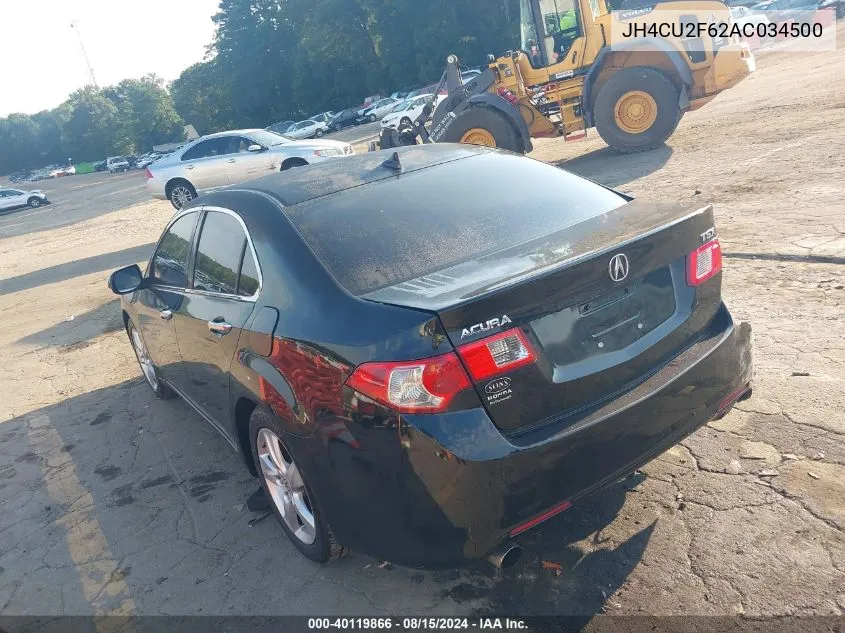 2010 Acura Tsx 2.4 VIN: JH4CU2F62AC034500 Lot: 40119866