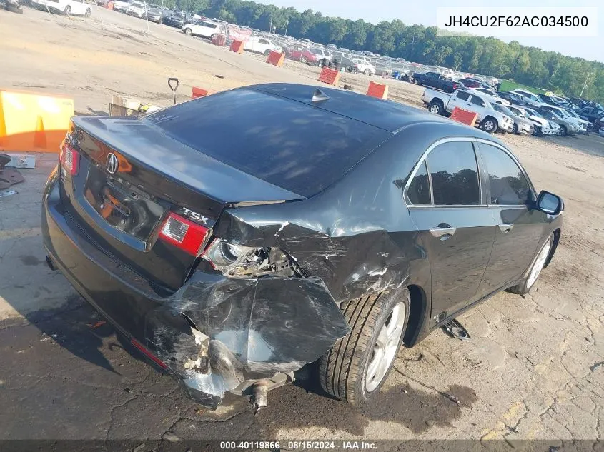 2010 Acura Tsx 2.4 VIN: JH4CU2F62AC034500 Lot: 40119866