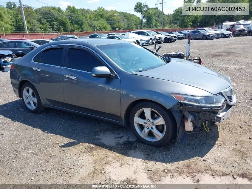 2010 Acura Tsx 2.4 VIN: JH4CU2F60AC002452 Lot: 40182710