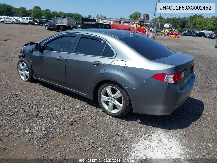 2010 Acura Tsx 2.4 VIN: JH4CU2F60AC002452 Lot: 40182710