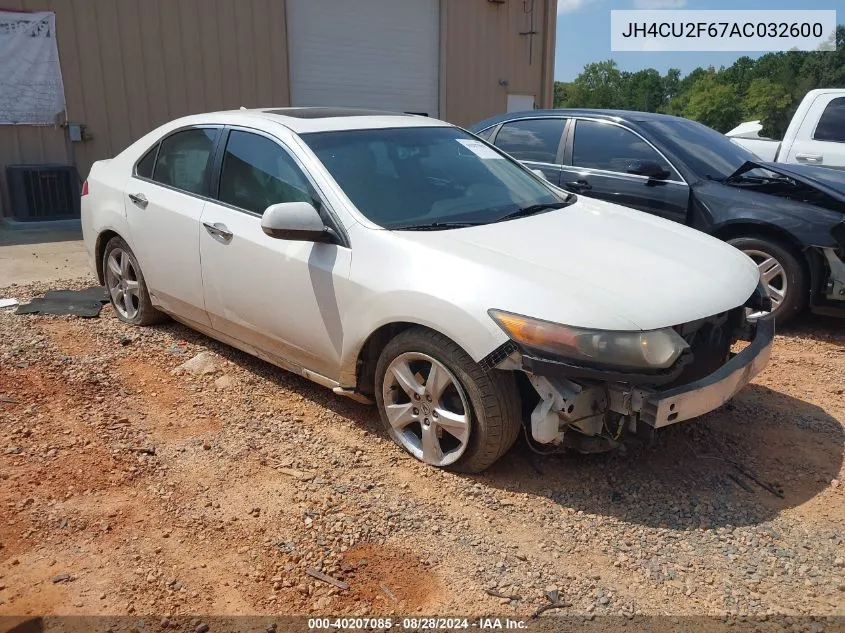 2010 Acura Tsx 2.4 VIN: JH4CU2F67AC032600 Lot: 40207085