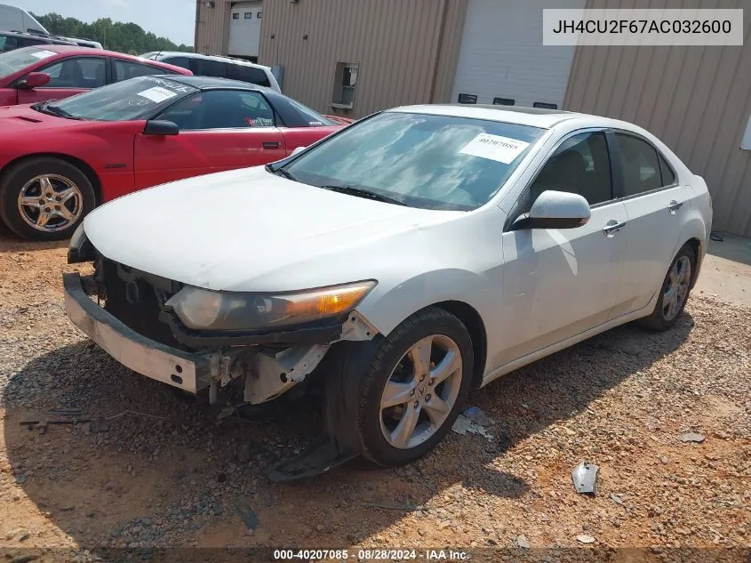 2010 Acura Tsx 2.4 VIN: JH4CU2F67AC032600 Lot: 40207085