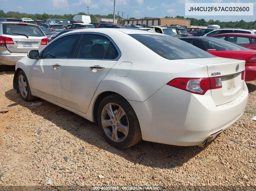 2010 Acura Tsx 2.4 VIN: JH4CU2F67AC032600 Lot: 40207085