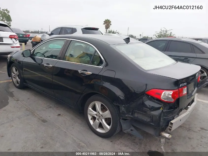 2010 Acura Tsx 2.4 VIN: JH4CU2F64AC012160 Lot: 40211983