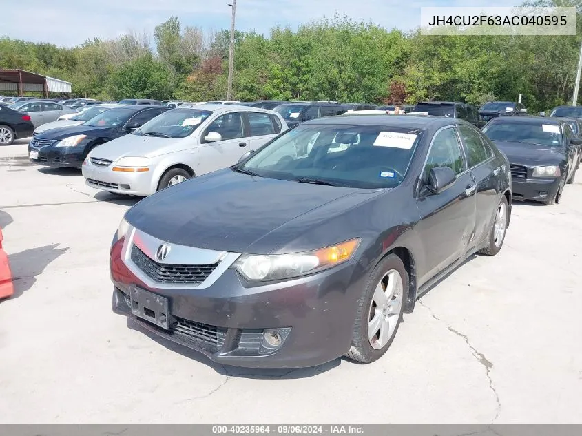 2010 Acura Tsx 2.4 VIN: JH4CU2F63AC040595 Lot: 40235964