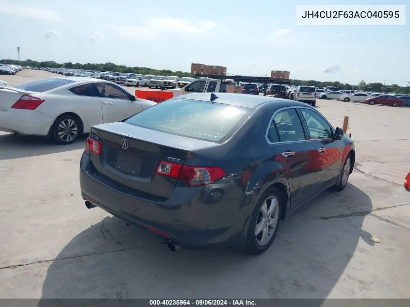 2010 Acura Tsx 2.4 VIN: JH4CU2F63AC040595 Lot: 40235964