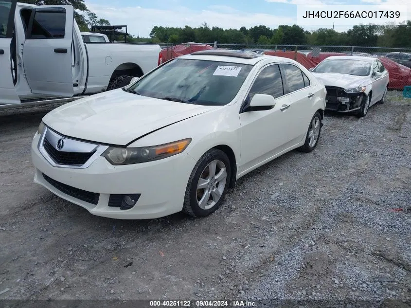 2010 Acura Tsx VIN: JH4CU2F66AC017439 Lot: 40251122