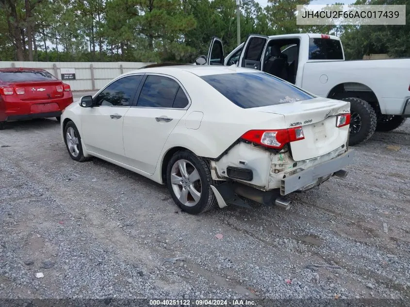 2010 Acura Tsx VIN: JH4CU2F66AC017439 Lot: 40251122