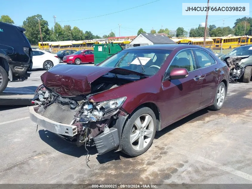 2010 Acura Tsx VIN: JH4CU2F66AC039828 Lot: 40300021