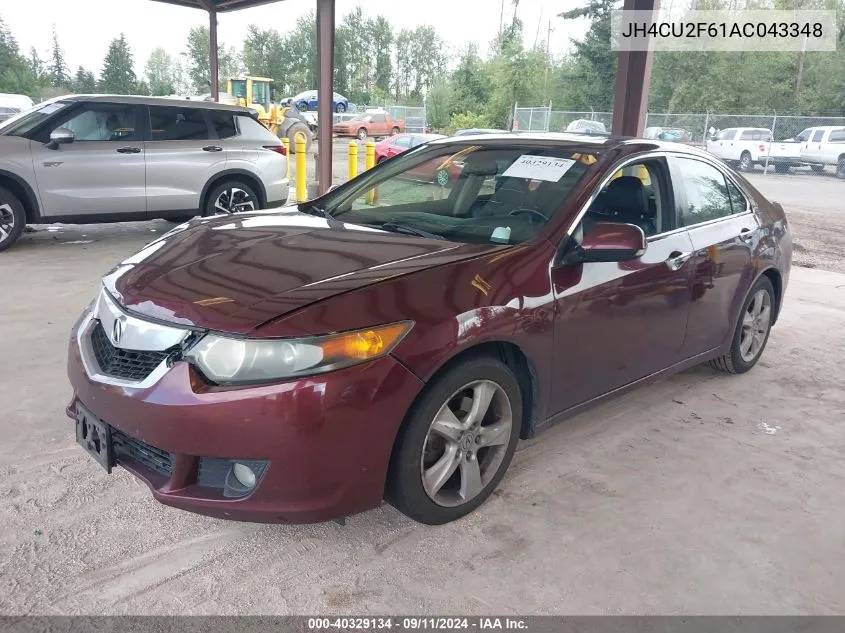 2010 Acura Tsx 2.4 VIN: JH4CU2F61AC043348 Lot: 40329134