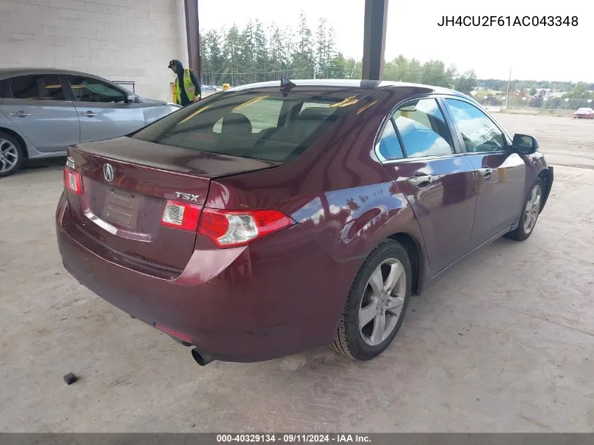 2010 Acura Tsx 2.4 VIN: JH4CU2F61AC043348 Lot: 40329134