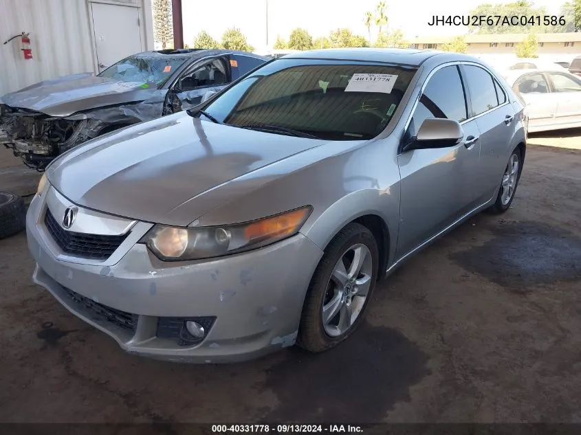 2010 Acura Tsx VIN: JH4CU2F67AC041586 Lot: 40331778