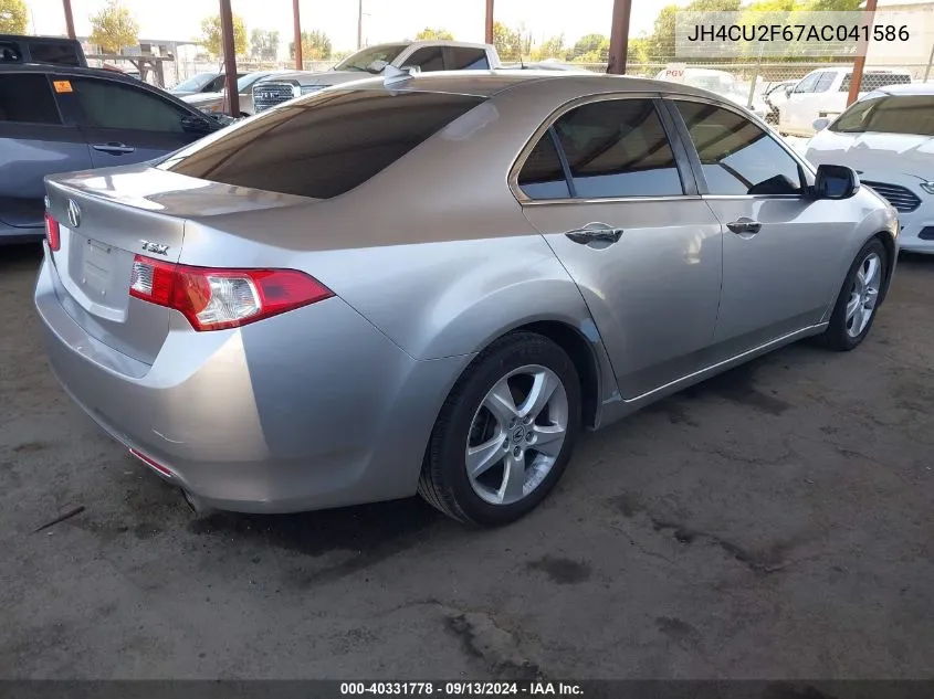 2010 Acura Tsx VIN: JH4CU2F67AC041586 Lot: 40331778