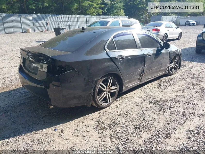 2010 Acura Tsx 2.4 VIN: JH4CU2E62AC011381 Lot: 40338628