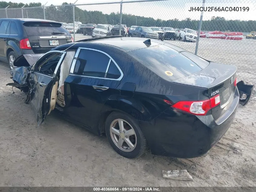 2010 Acura Tsx 2.4 VIN: JH4CU2F66AC040199 Lot: 40368654