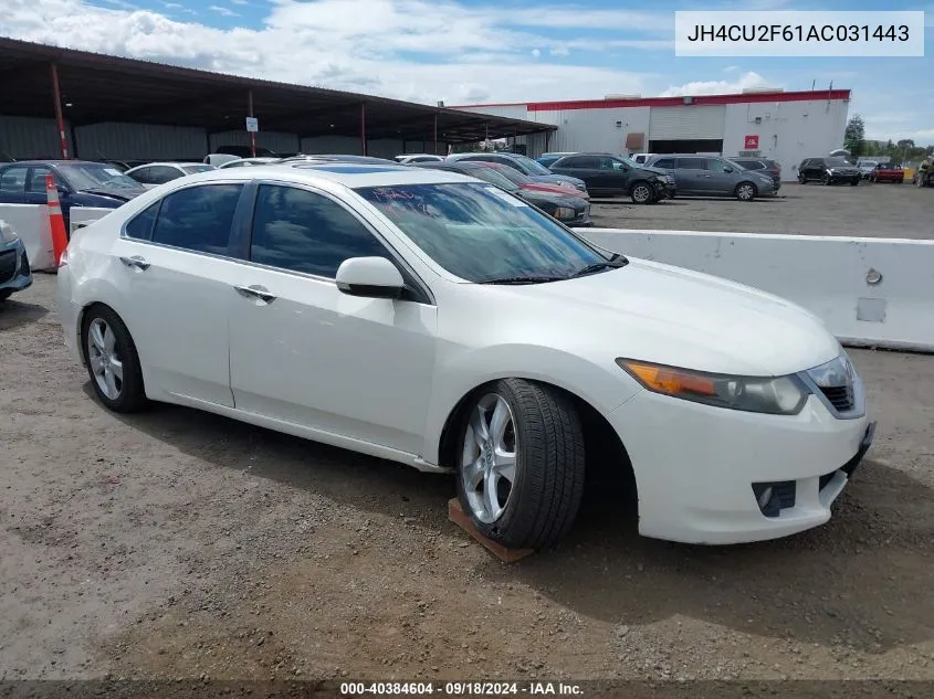 2010 Acura Tsx 2.4 VIN: JH4CU2F61AC031443 Lot: 40384604