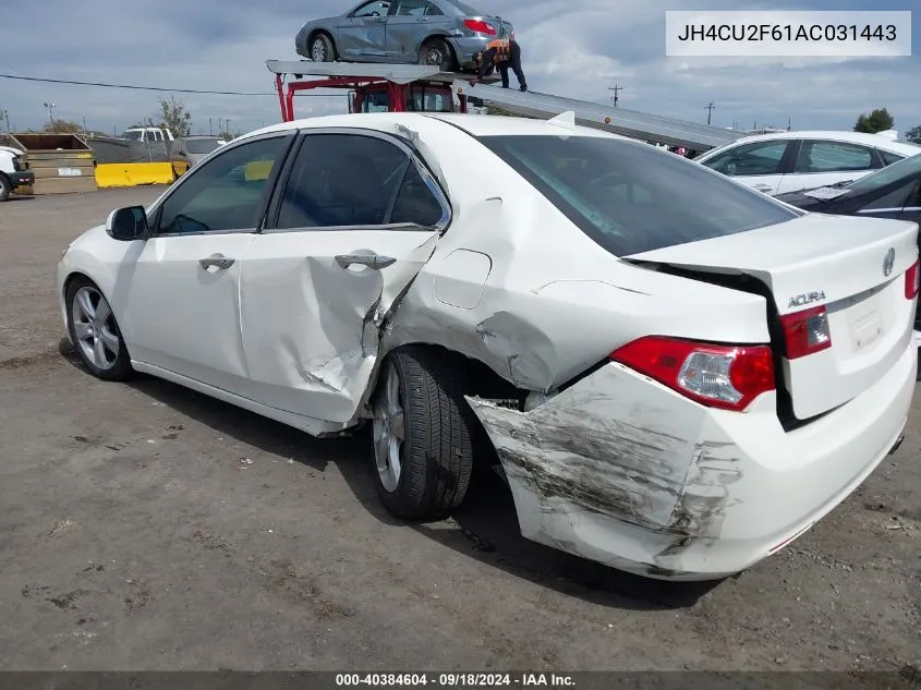 2010 Acura Tsx 2.4 VIN: JH4CU2F61AC031443 Lot: 40384604