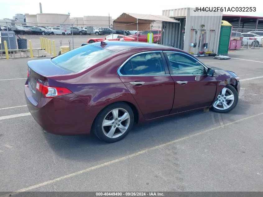 2010 Acura Tsx 2.4 VIN: JH4CU2F61AC032253 Lot: 40449490