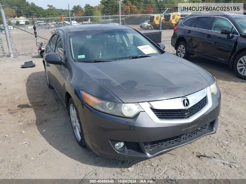 2010 Acura Tsx 2.4 VIN: JH4CU2F60AC025195 Lot: 40498845