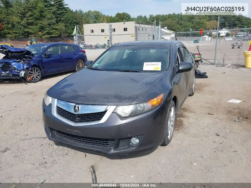 2010 Acura Tsx 2.4 VIN: JH4CU2F60AC025195 Lot: 40498845