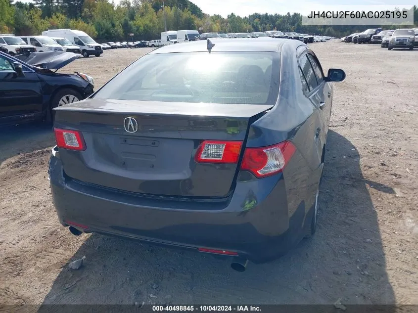 2010 Acura Tsx 2.4 VIN: JH4CU2F60AC025195 Lot: 40498845