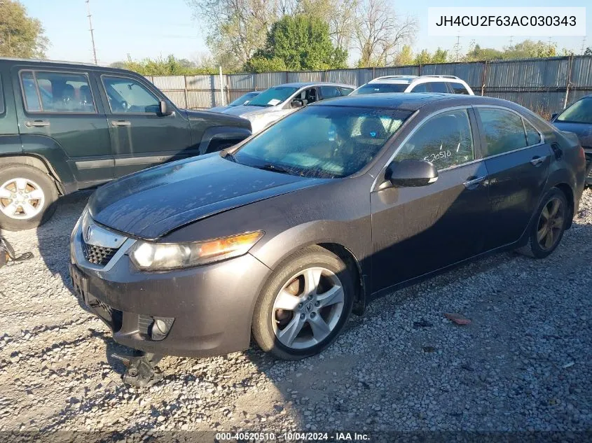 2010 Acura Tsx 2.4 VIN: JH4CU2F63AC030343 Lot: 40520510