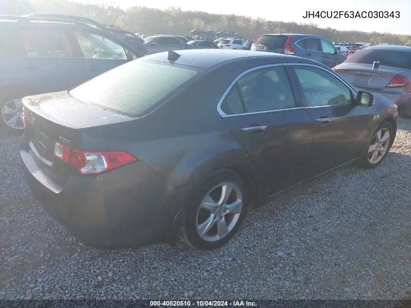 2010 Acura Tsx 2.4 VIN: JH4CU2F63AC030343 Lot: 40520510