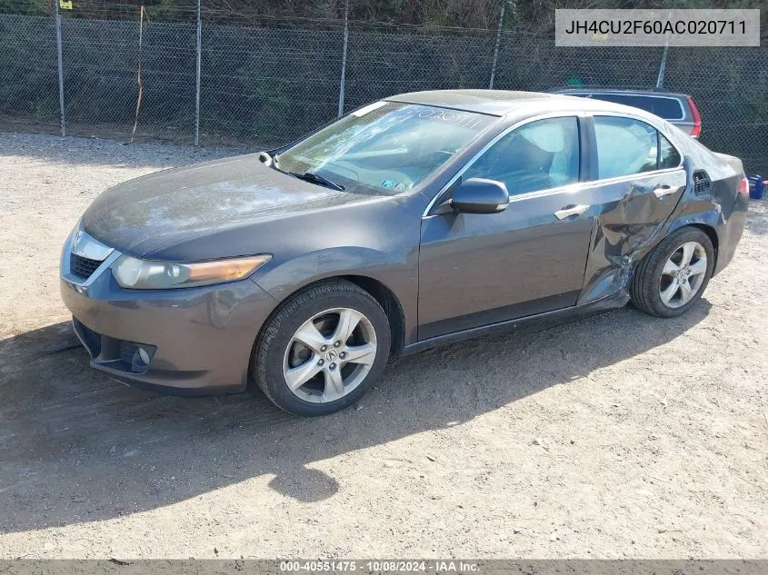 2010 Acura Tsx 2.4 VIN: JH4CU2F60AC020711 Lot: 40551475