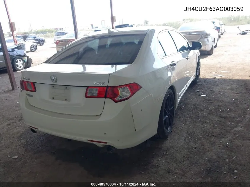 2010 Acura Tsx VIN: JH4CU2F63AC003059 Lot: 40578034