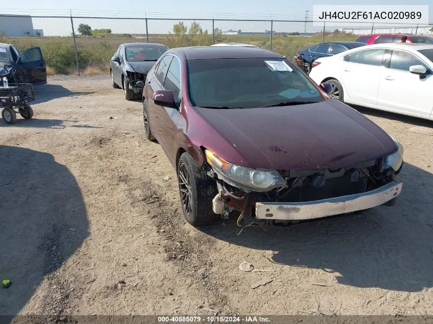 2010 Acura Tsx 2.4 VIN: JH4CU2F61AC020989 Lot: 40585079