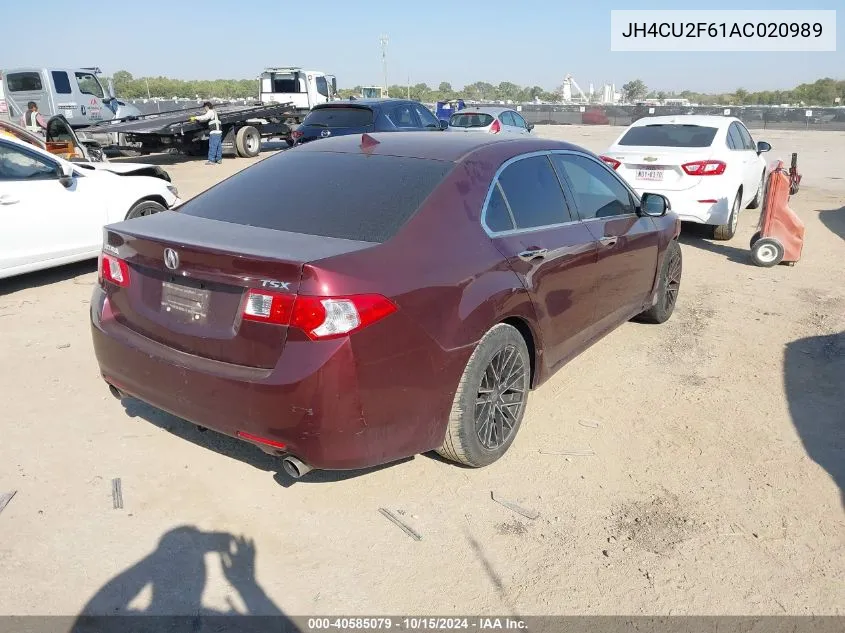 2010 Acura Tsx 2.4 VIN: JH4CU2F61AC020989 Lot: 40585079