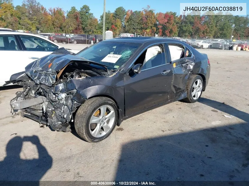 2010 Acura Tsx 2.4 VIN: JH4CU2F60AC038819 Lot: 40630806