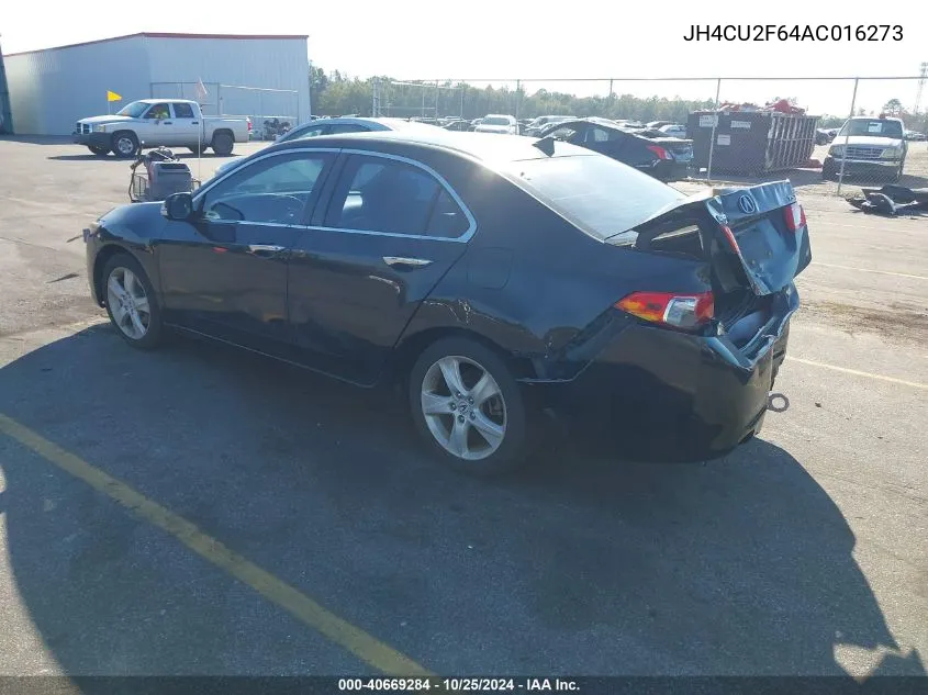 2010 Acura Tsx 2.4 VIN: JH4CU2F64AC016273 Lot: 40669284