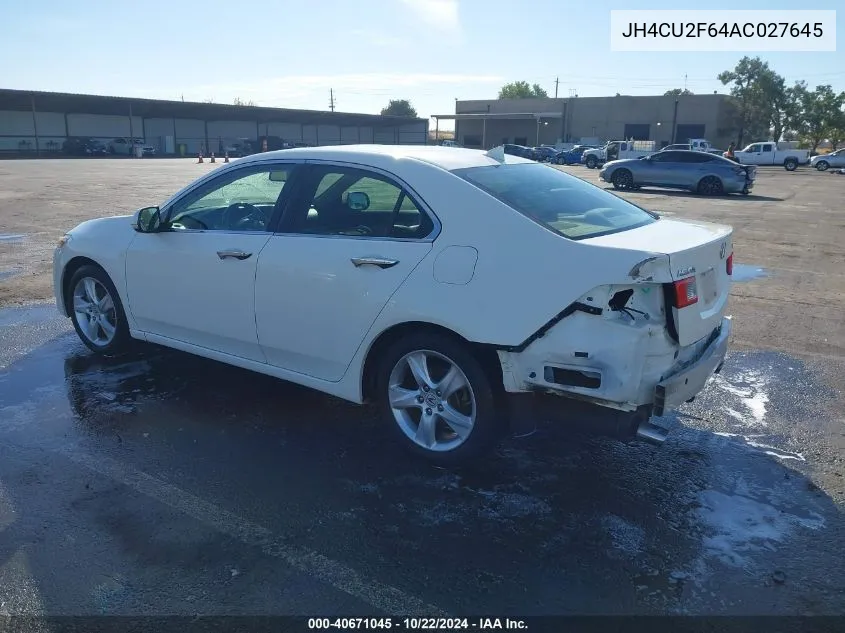 2010 Acura Tsx 2.4 VIN: JH4CU2F64AC027645 Lot: 40671045