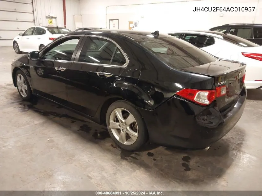 2010 Acura Tsx 2.4 VIN: JH4CU2F64AC010957 Lot: 40684091