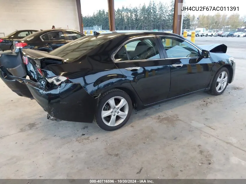 2010 Acura Tsx 2.4 VIN: JH4CU2F67AC011391 Lot: 40716596